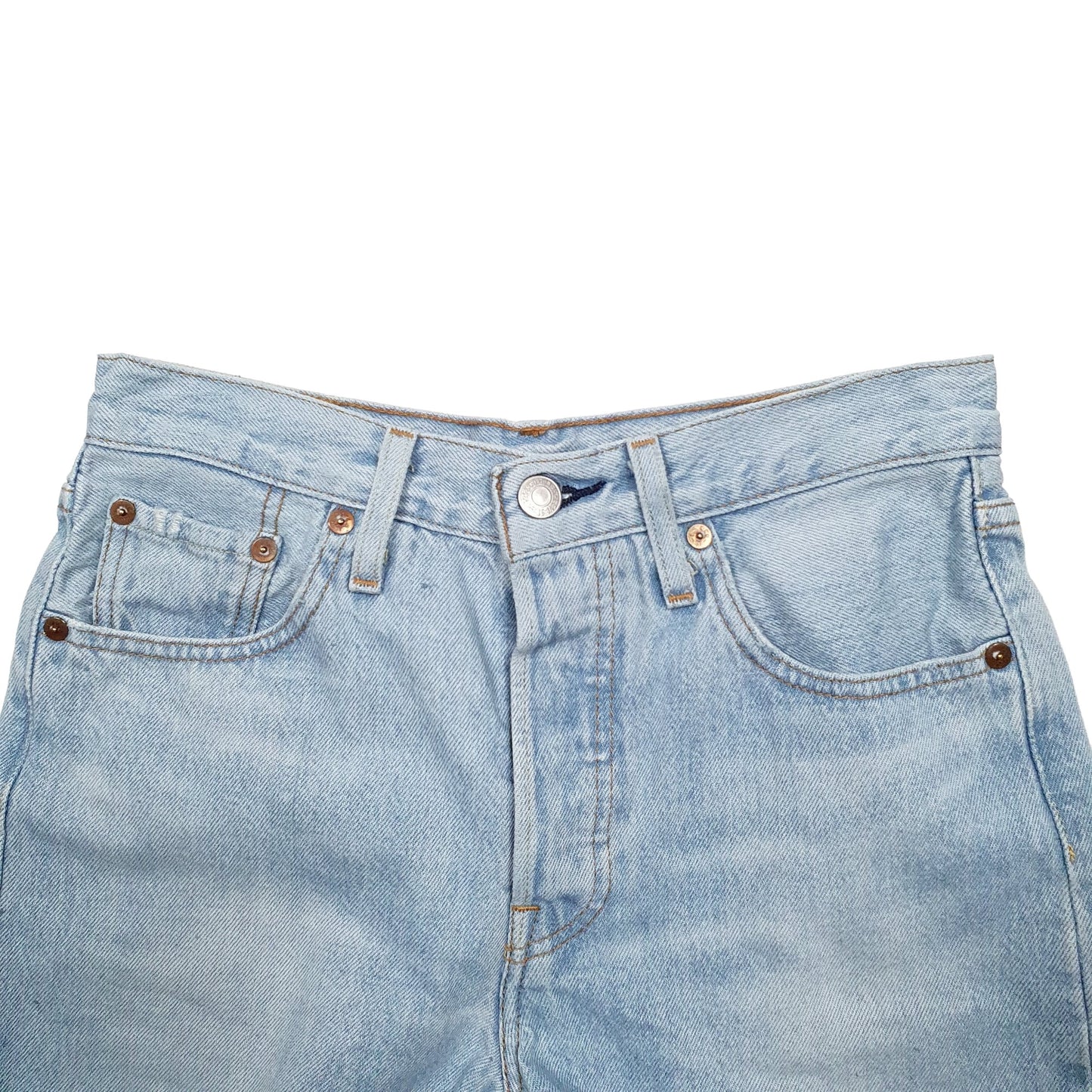 Womens Blue Levis 501 Jorts Denim Shorts
