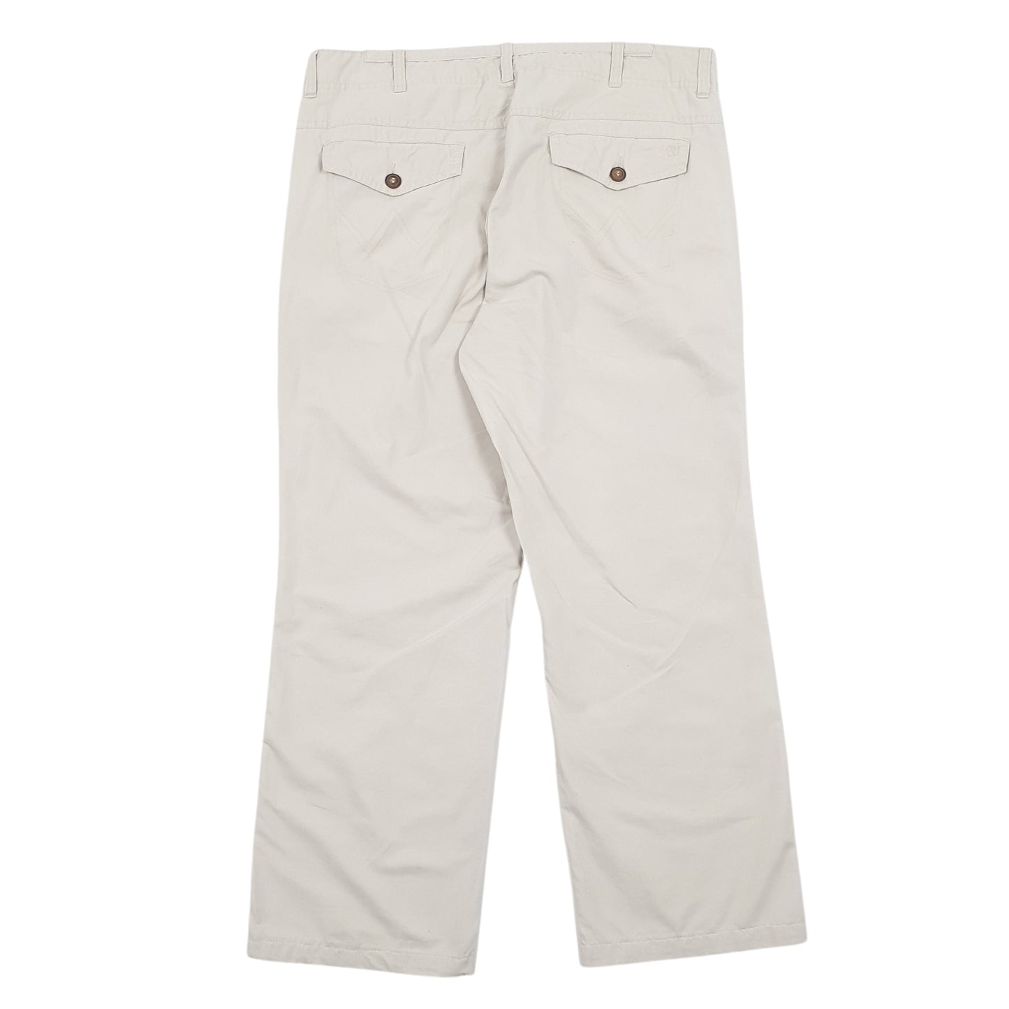 Mens Cream Wrangler Taylor Chino Trousers