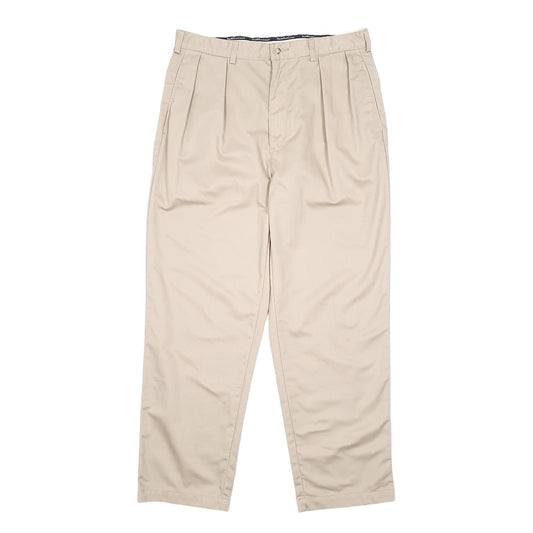Mens Beige Polo Ralph Lauren Double Pleated Chino Trousers