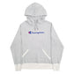 Womens Grey Champion Spellout Hoodie Jumper