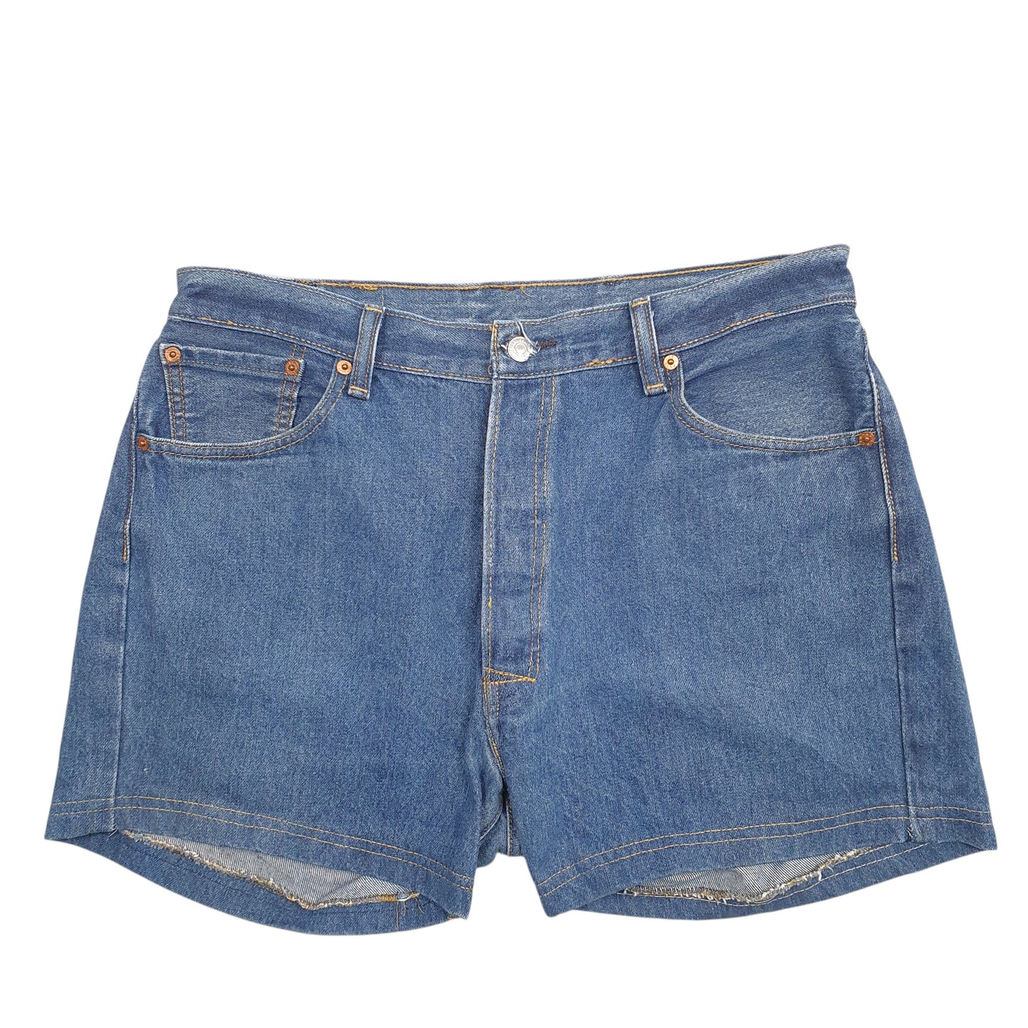 Womens Blue Levis 501 Reworked Jorts Denim Shorts