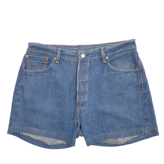 Womens Blue Levis 501 Reworked Jorts Denim Shorts