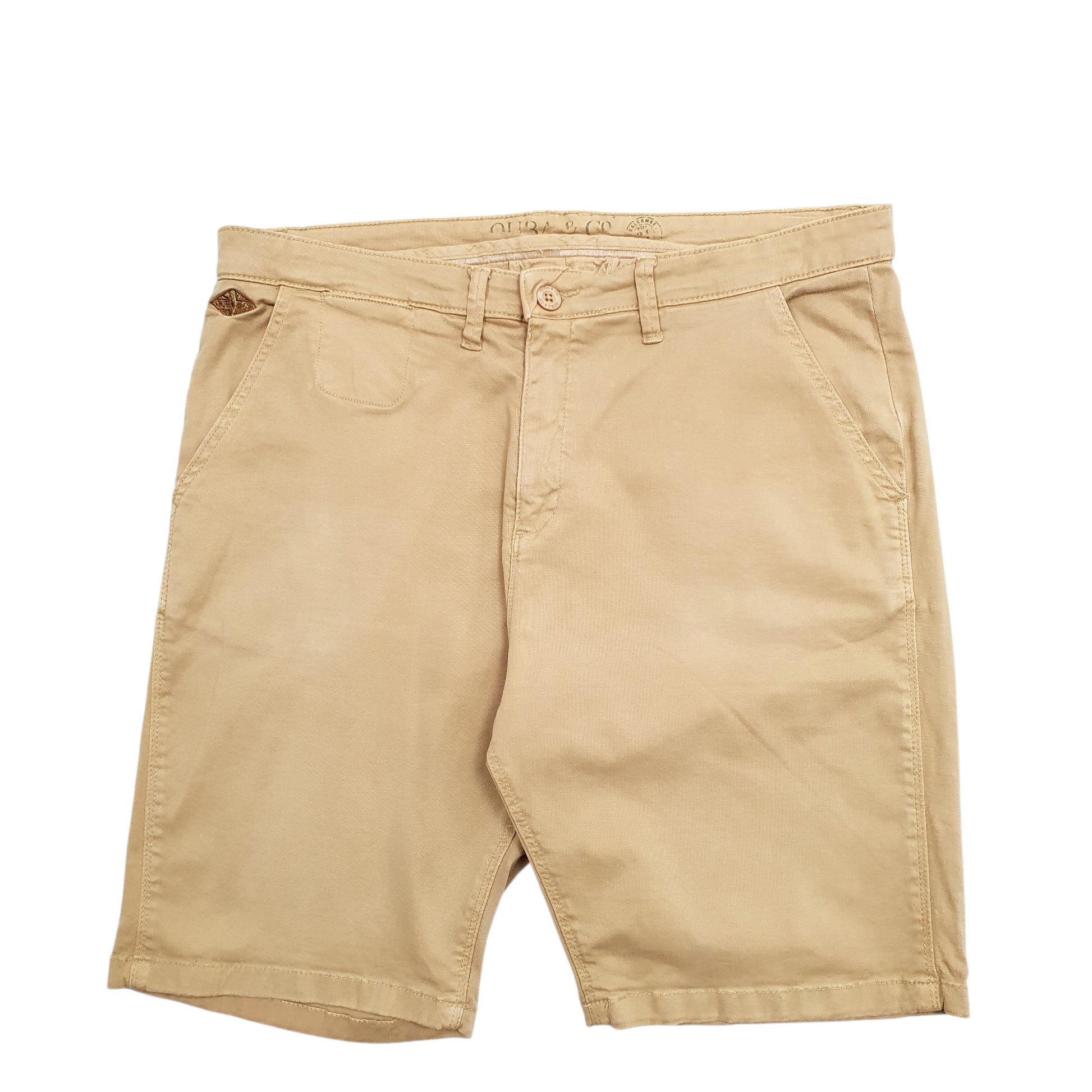 Mens Beige Quba & Co  Chino Shorts