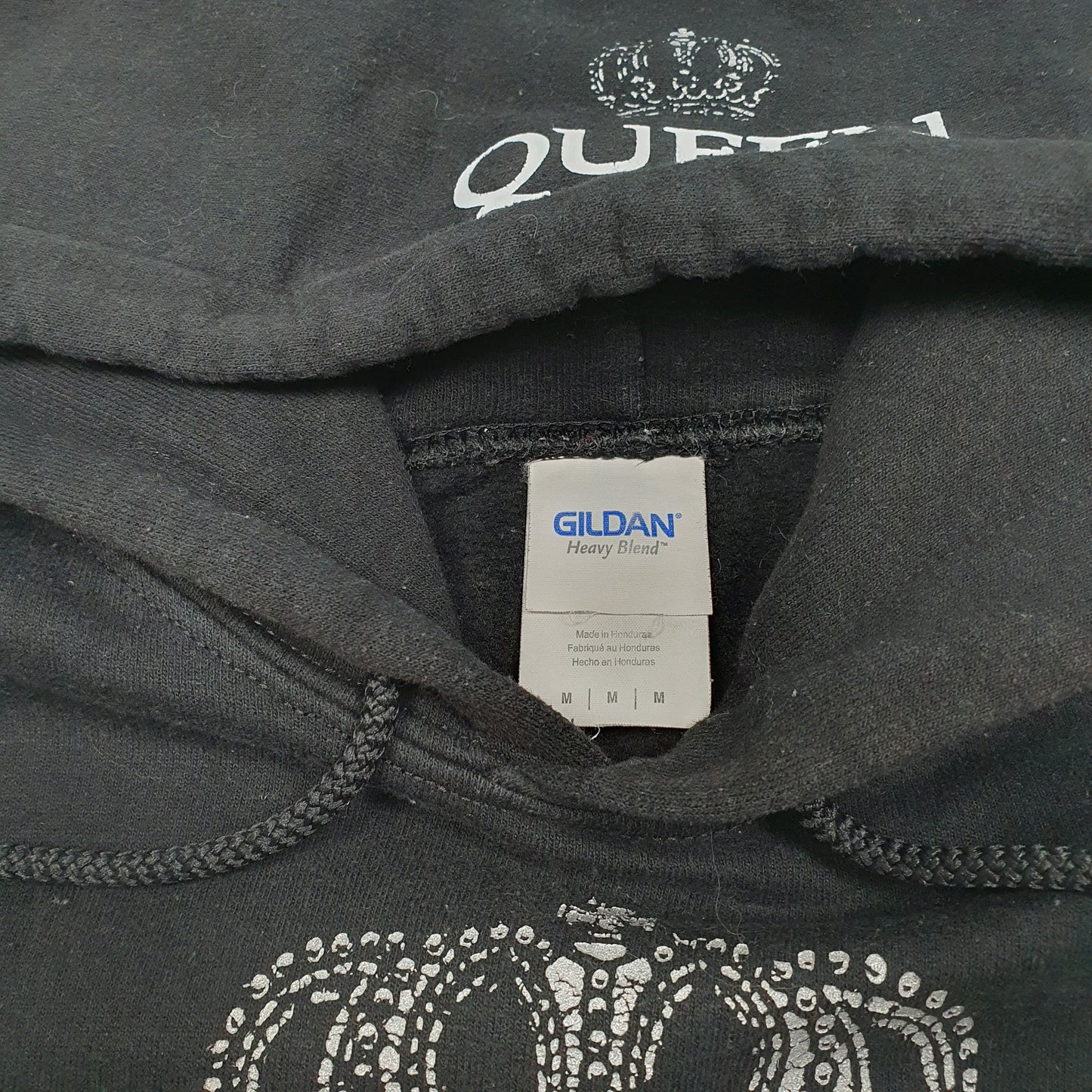 Mens Black Gildan Queen Band Rock & Roll Hoodie Jumper