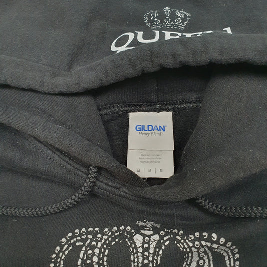 Mens Black Gildan Queen Band Rock & Roll Hoodie Jumper