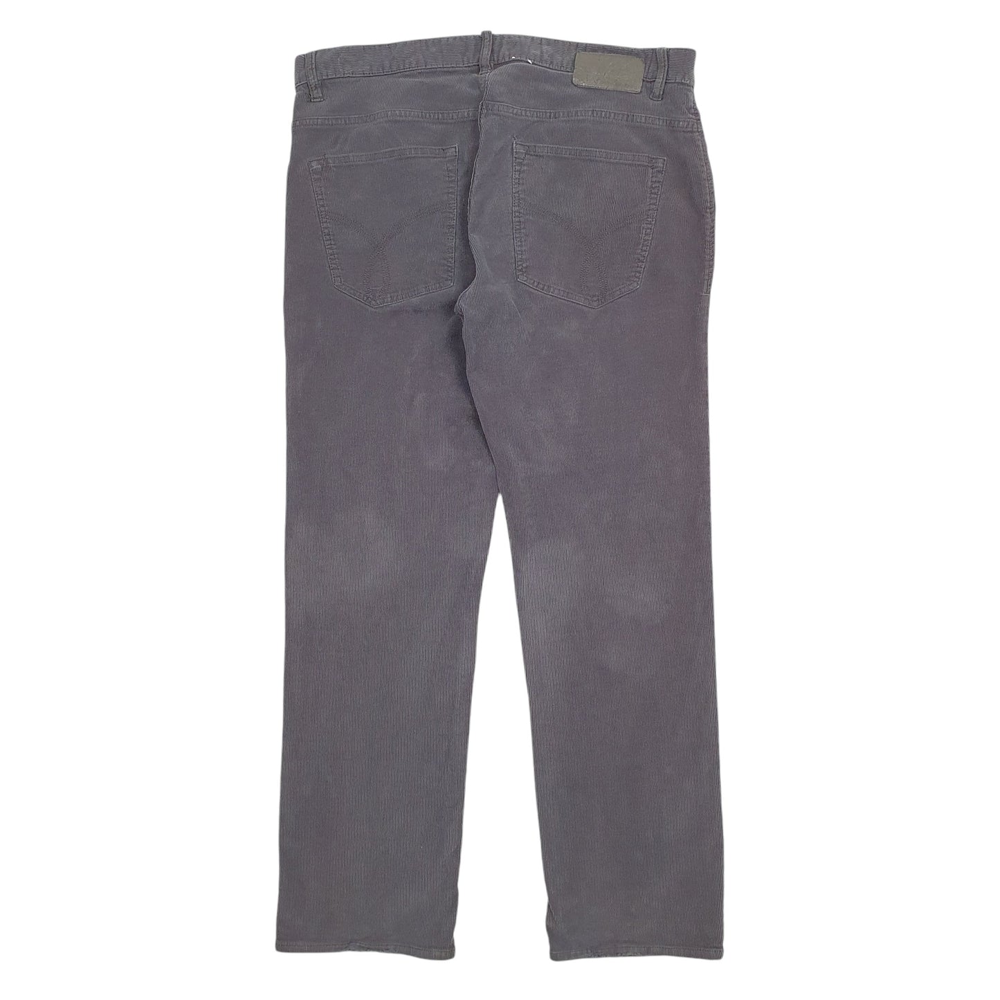 Mens Grey Calvin Klein  Corduroy Trousers