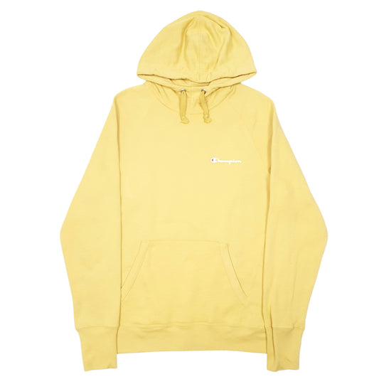Womens Yellow Champion Raglan Hoodie Jumper