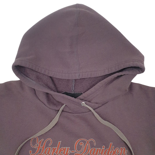 Womens Grey Harley Davidson Croptop Hoodie Jumper