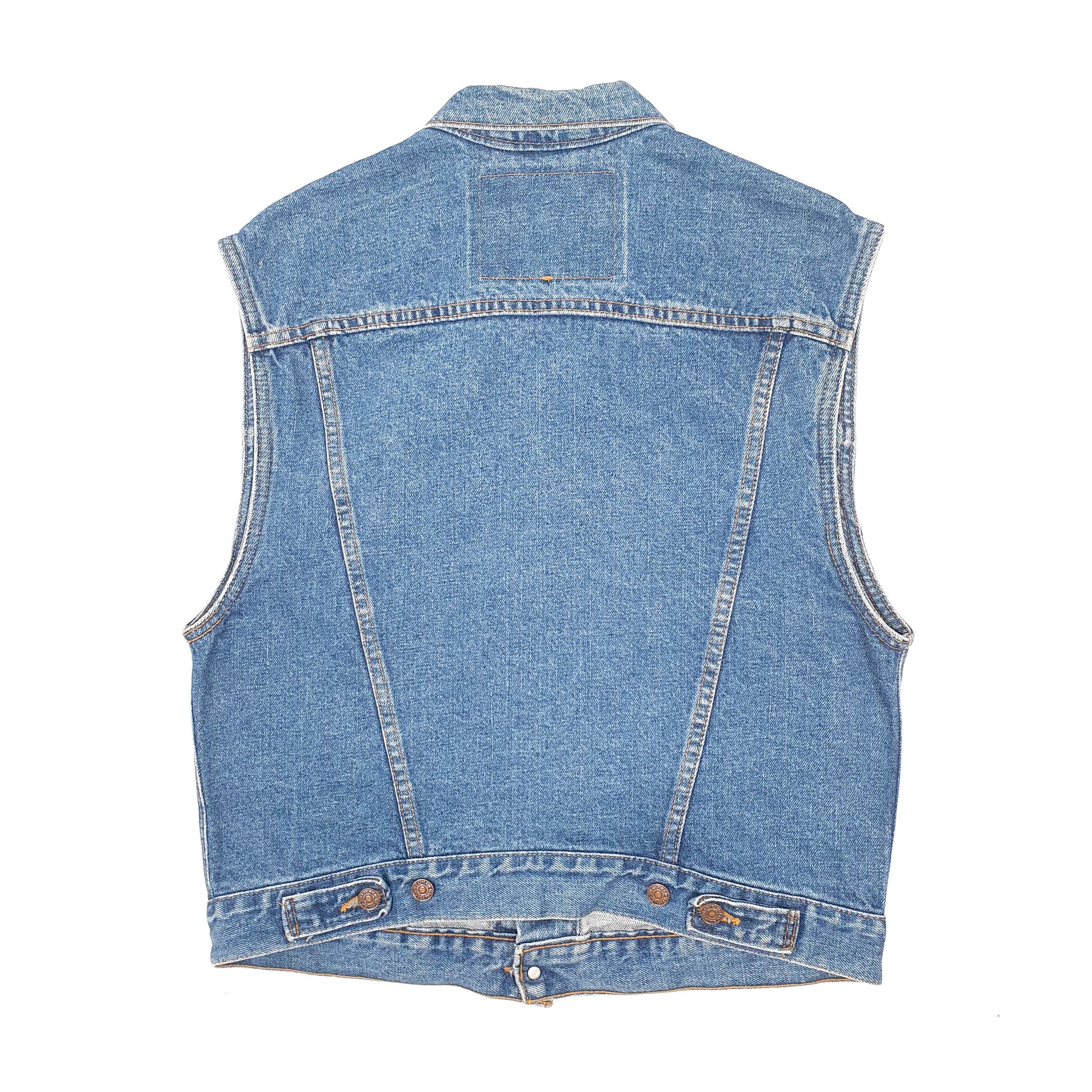Mens Blue Levis Vintage 90s Made In USA Vest Gilet  Coat