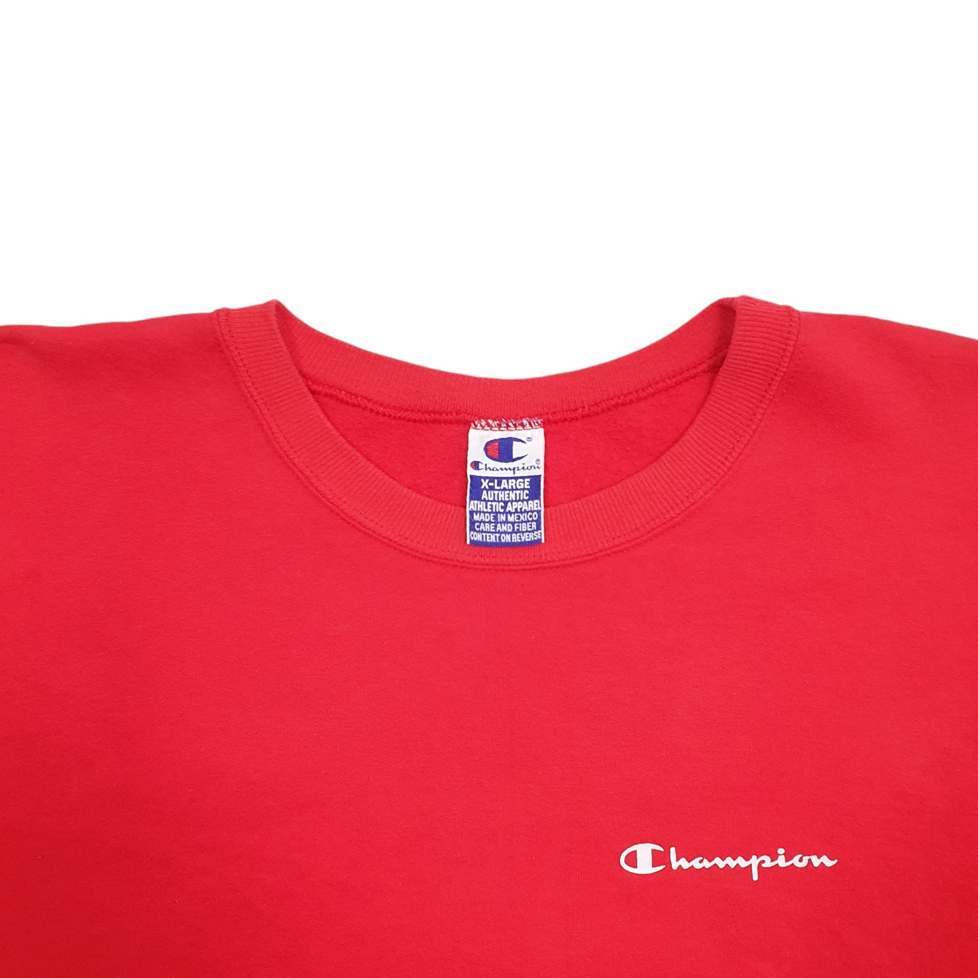Mens Red Champion  Crewneck Jumper