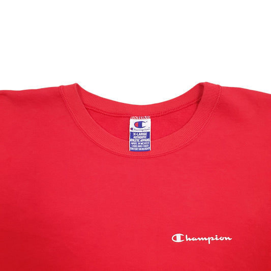 Mens Red Champion  Crewneck Jumper