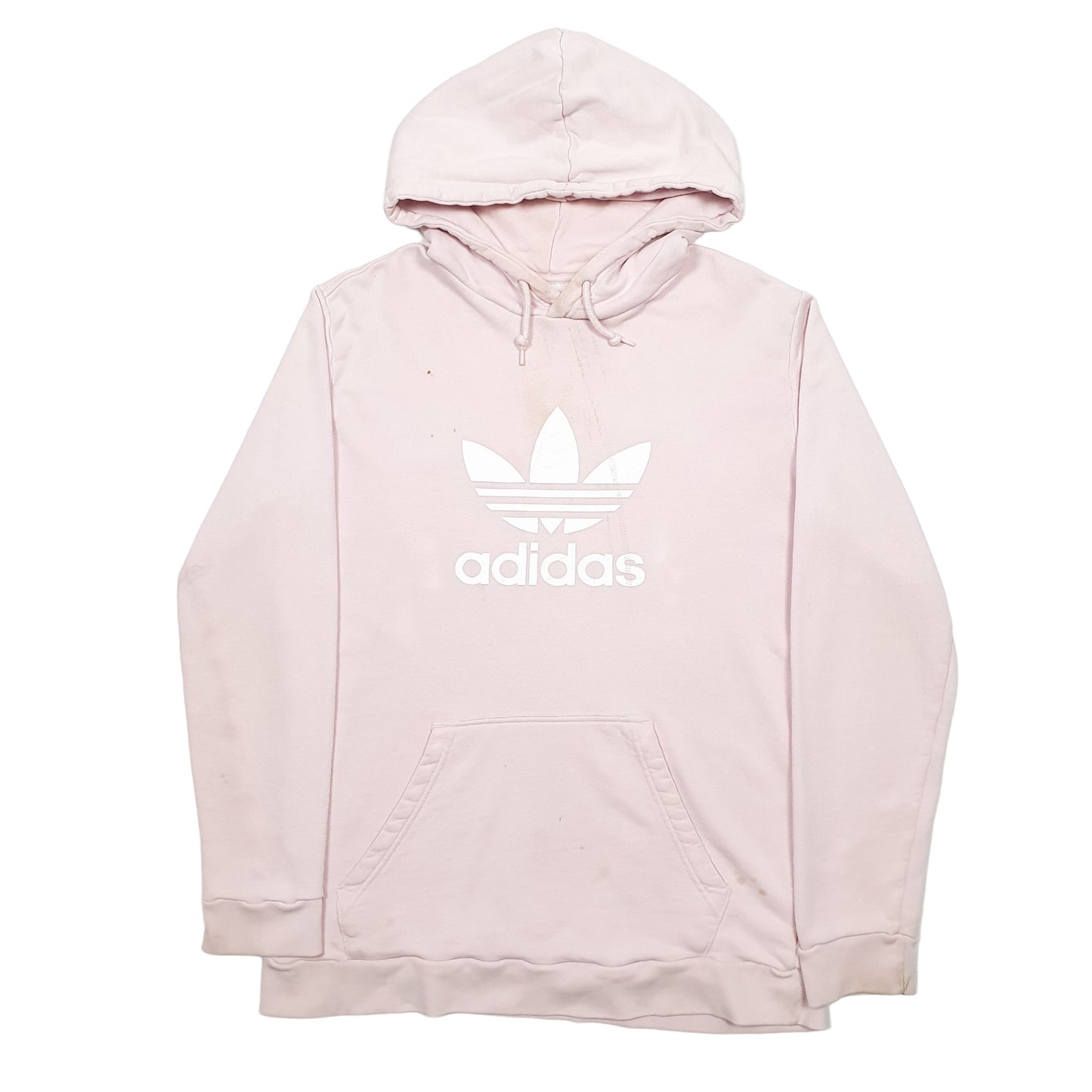 Mens Pink Adidas Spellout Hoodie Jumper