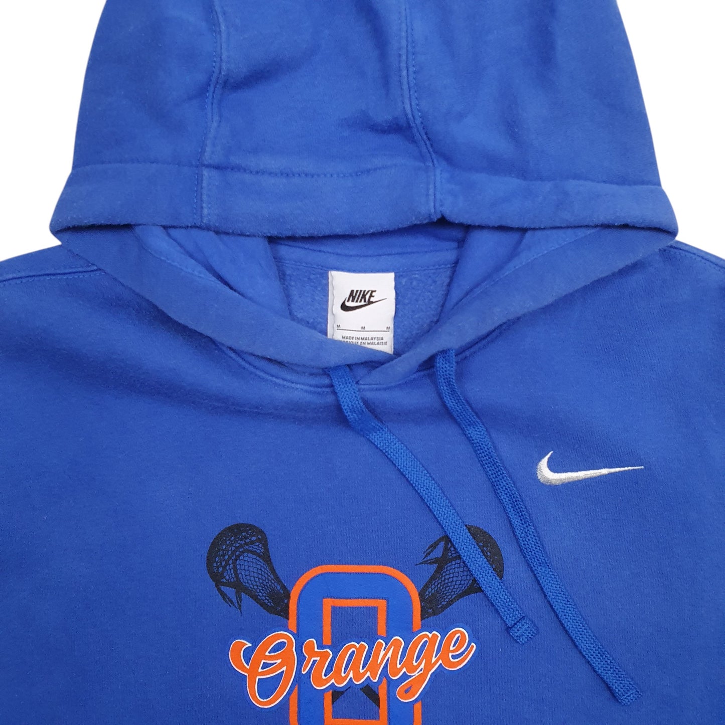 Womens Blue Nike Lacrosse Orange Hoodie Jumper