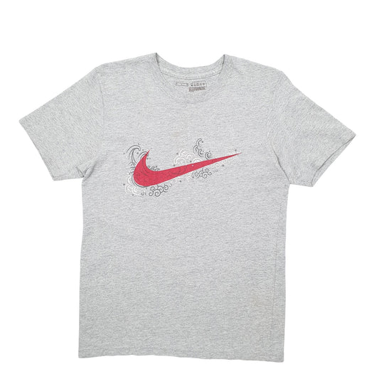 Womens Grey Nike Swoosh Short Sleeve T Shirt