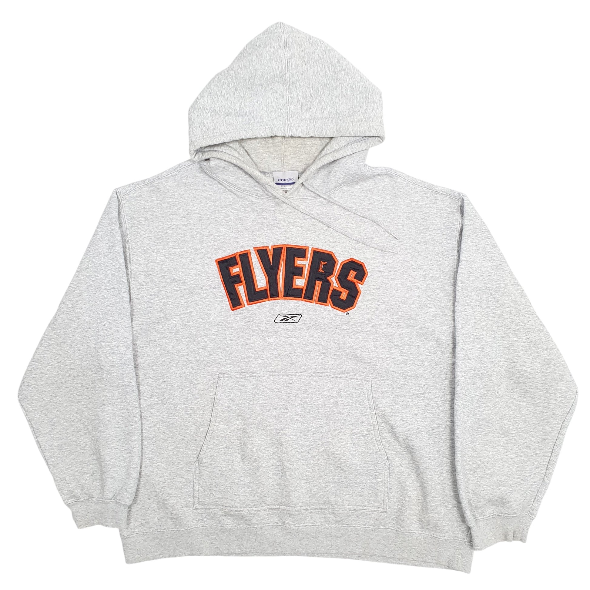 Mens Grey Reebok Philadelphia Flyers NHL Hockey Hoodie Jumper