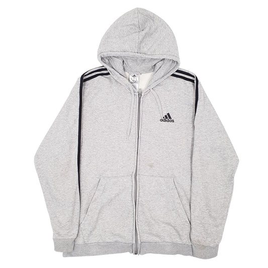 Mens Grey Adidas  Full Zip Jumper