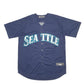 Mens Navy Nike MLB Baseball Jersey Seattle Mariners Short Sleeve T Shirt