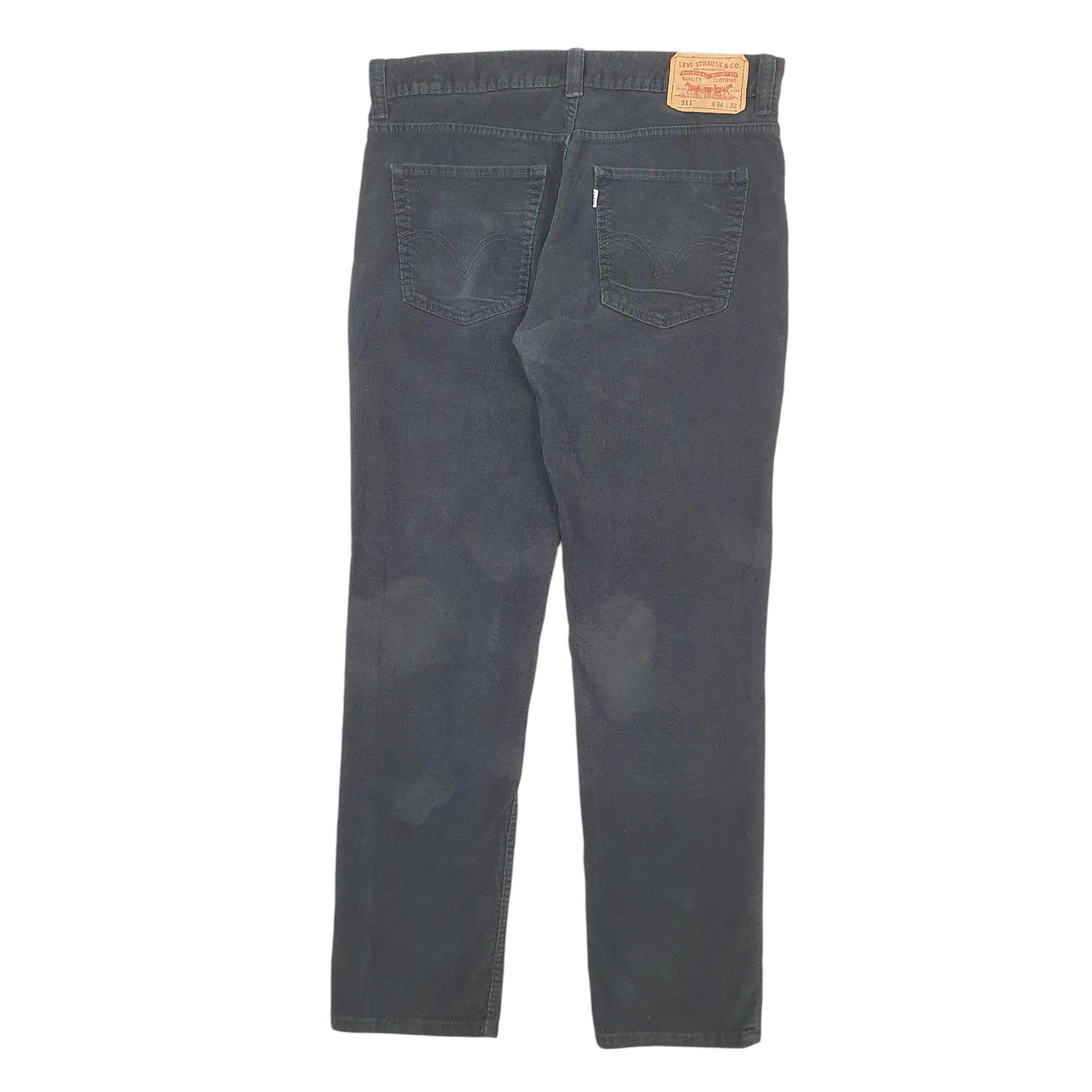 Mens Black Levis 511 Corduroy Trousers