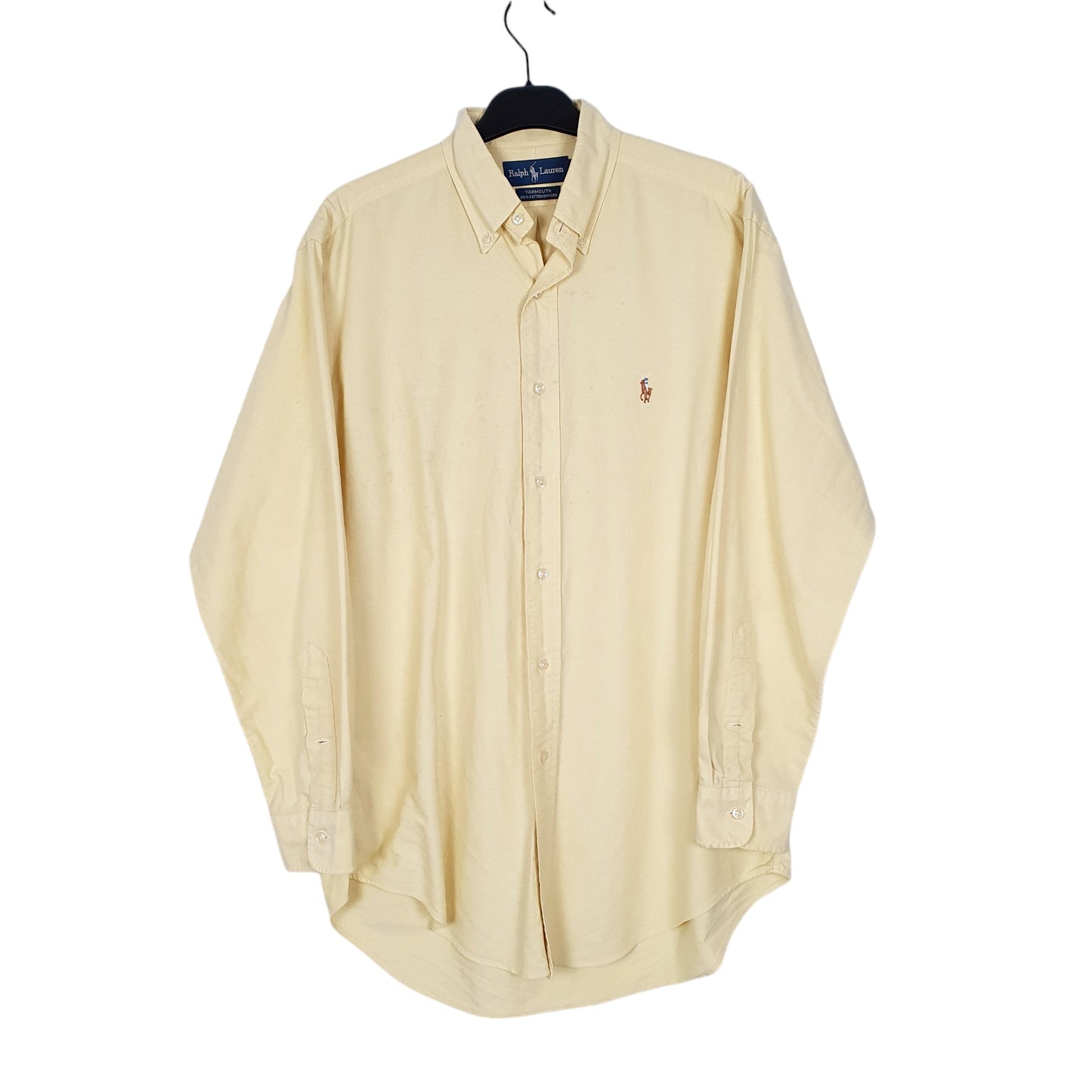 Mens Yellow Ralph Lauren Oxford Long Sleeve Shirt