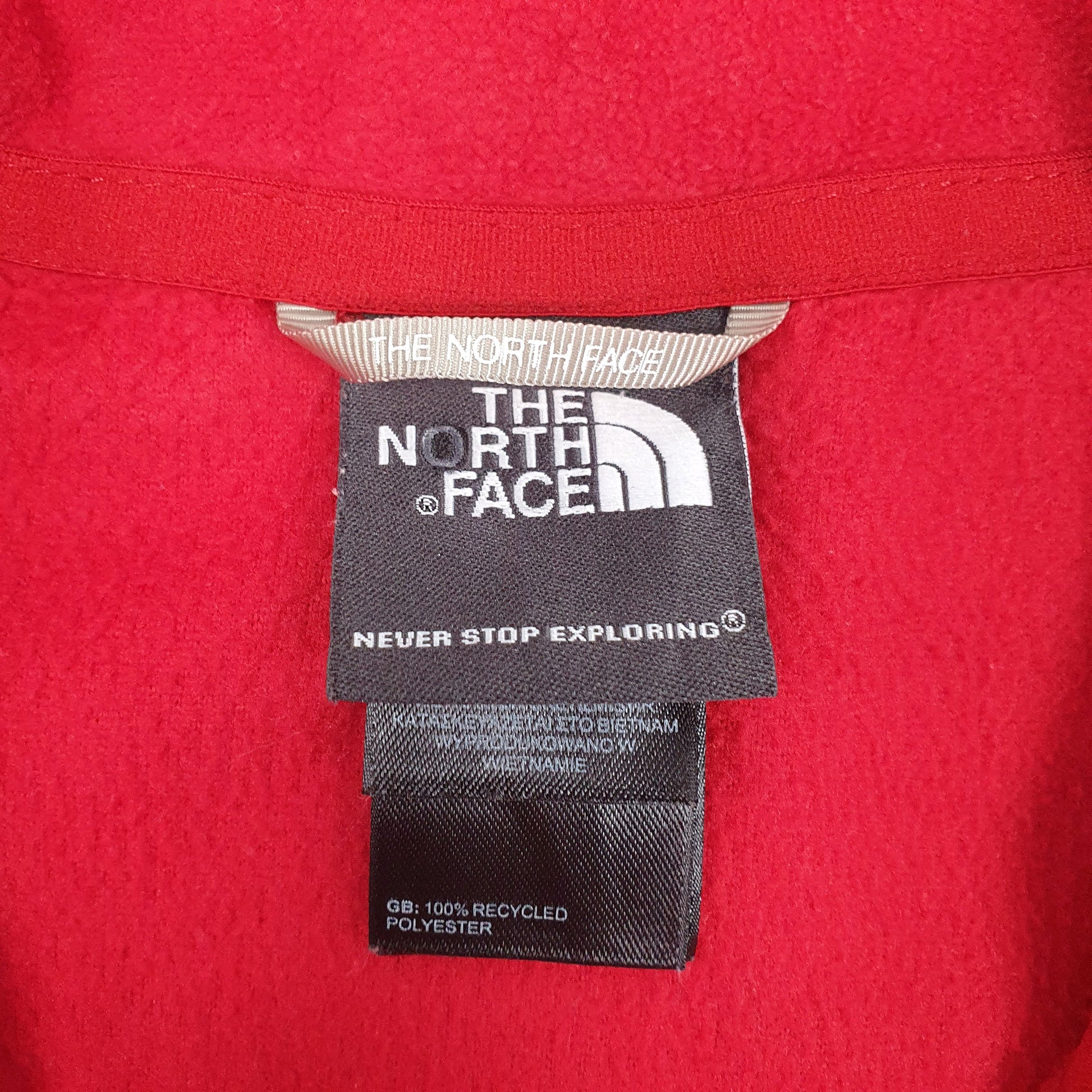 Mens Red North Face  Full Zip Jumper