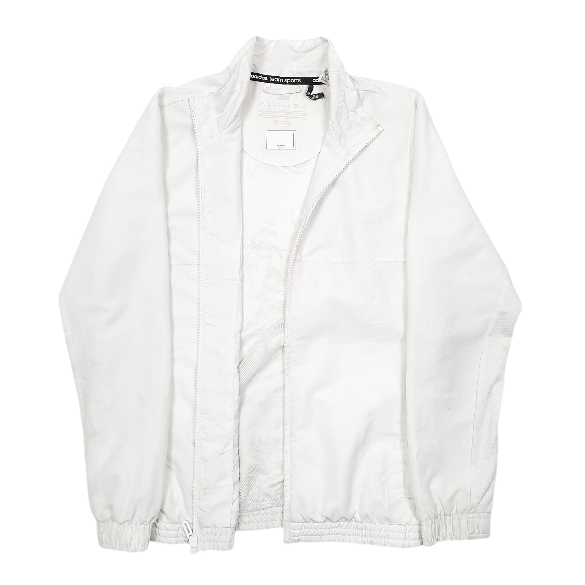 Mens White Adidas Lightweight Running Workout  Coat