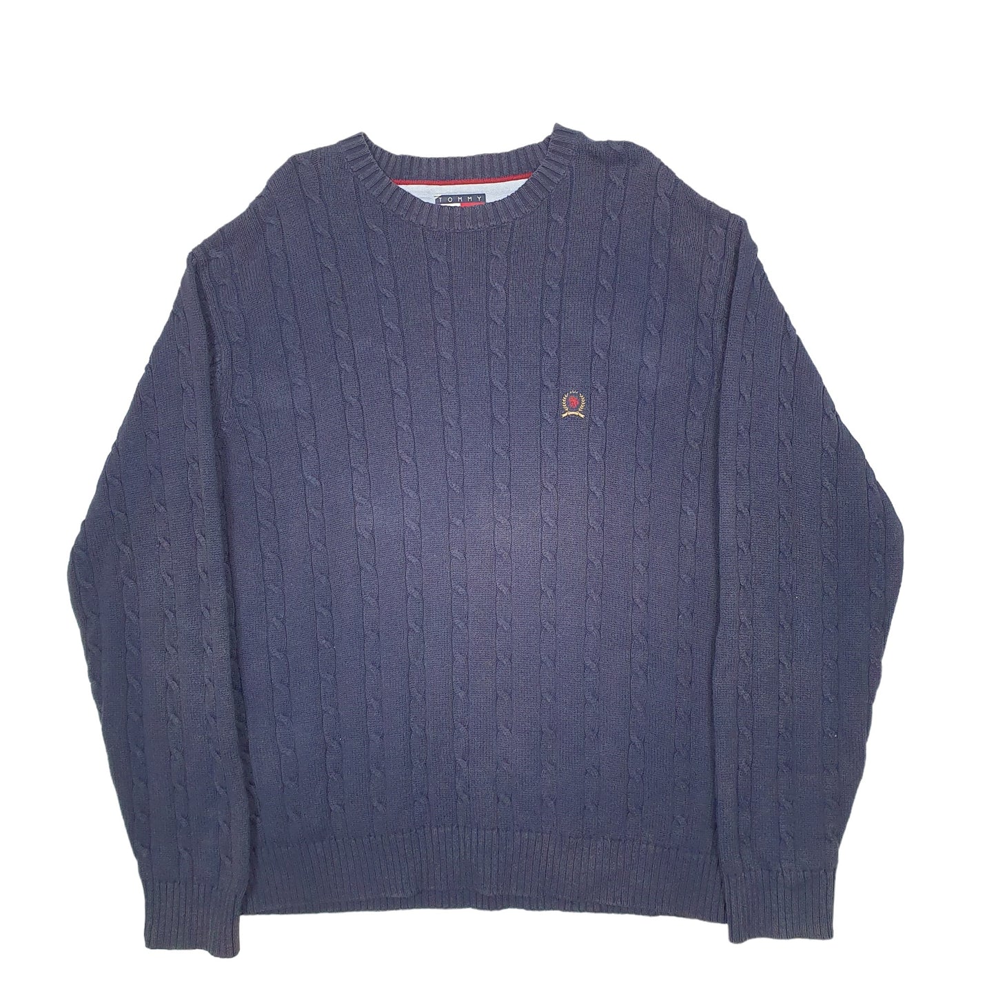 Mens Navy Tommy Hilfiger Knit Crewneck Jumper
