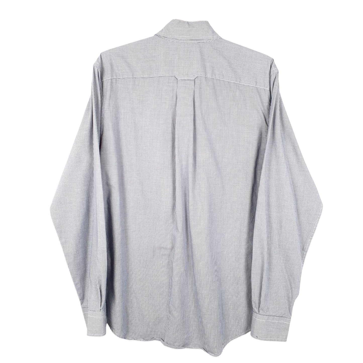 Mens Blue Nautica Houndstooth Long Sleeve Shirt