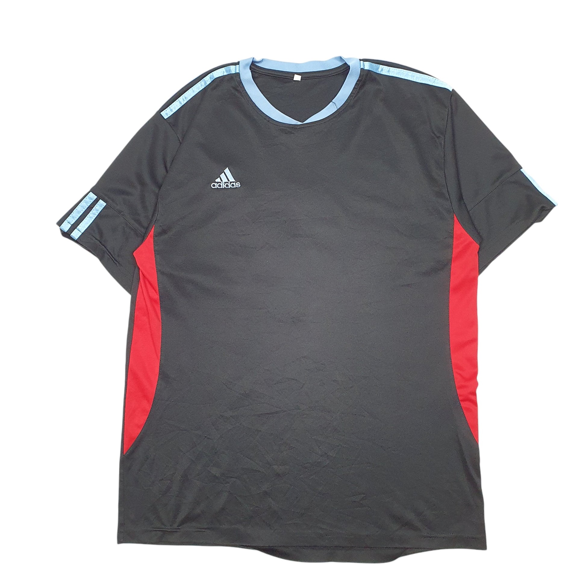 Mens Black Adidas Football Active Short Sleeve T Shirt