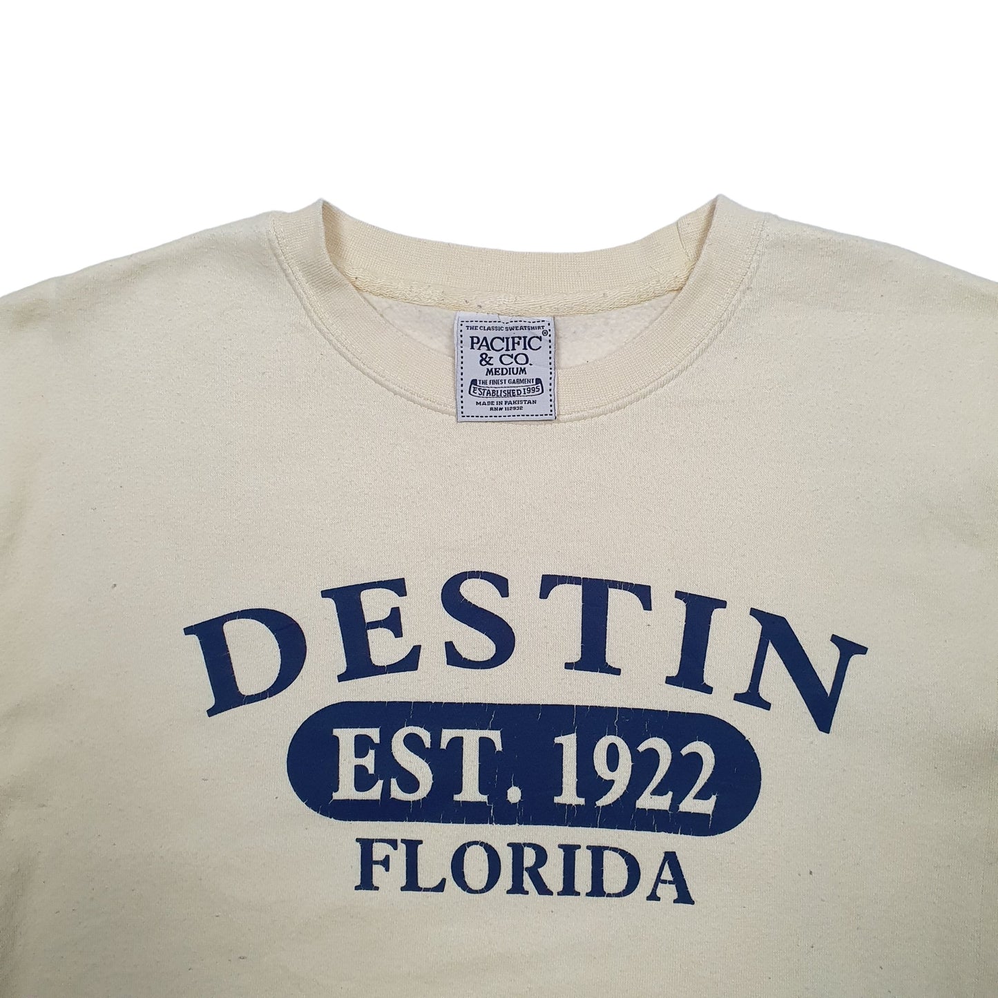 Mens Yellow Pacific & Co Destin Florida USA Crewneck Jumper