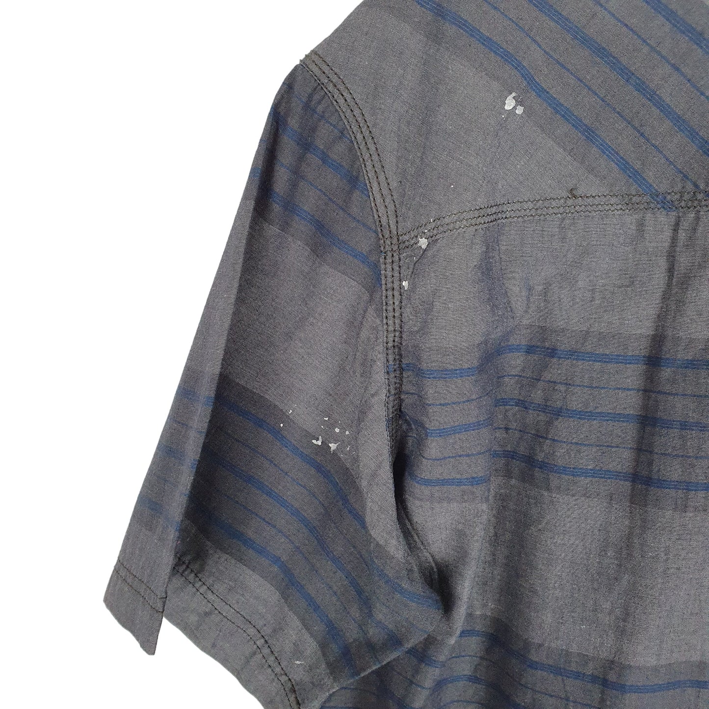 Mens Grey Burneside  Short Sleeve Shirt