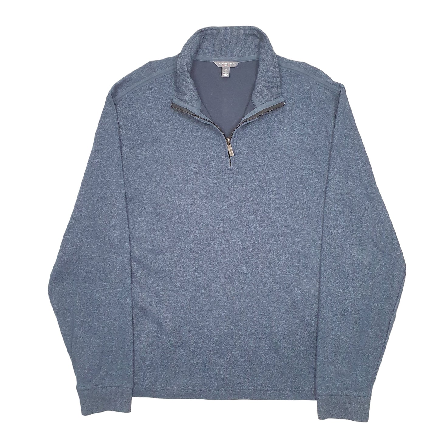 Mens Navy Van Huesen  Quarter Zip Jumper