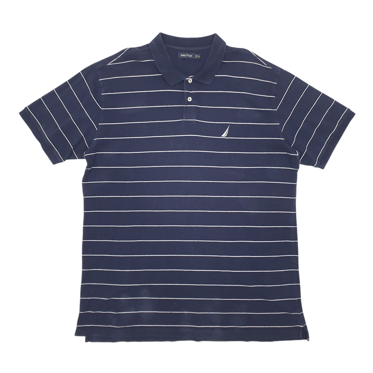 Mens Navy Nautica  Short Sleeve Polo Shirt
