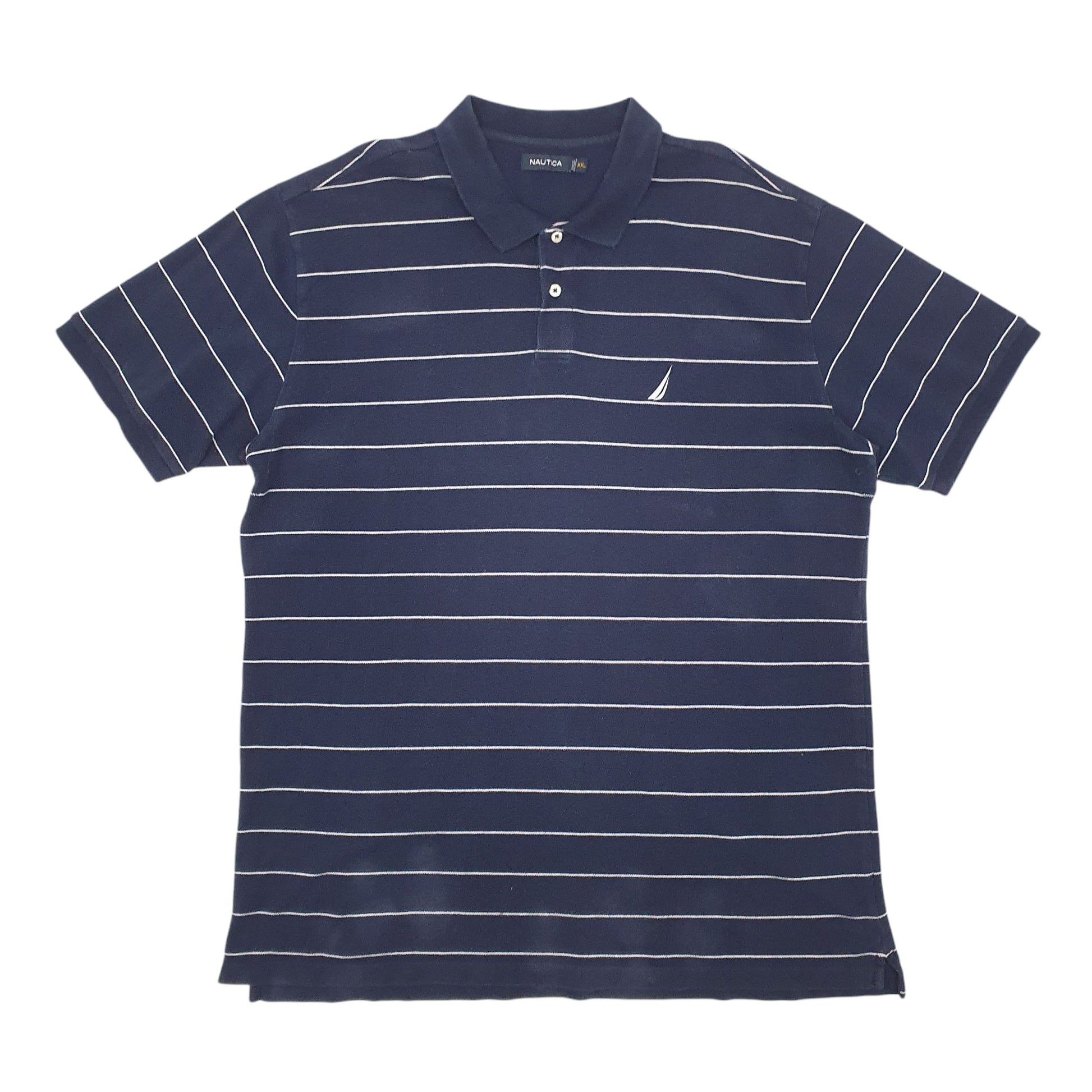 Mens Navy Nautica  Short Sleeve Polo Shirt