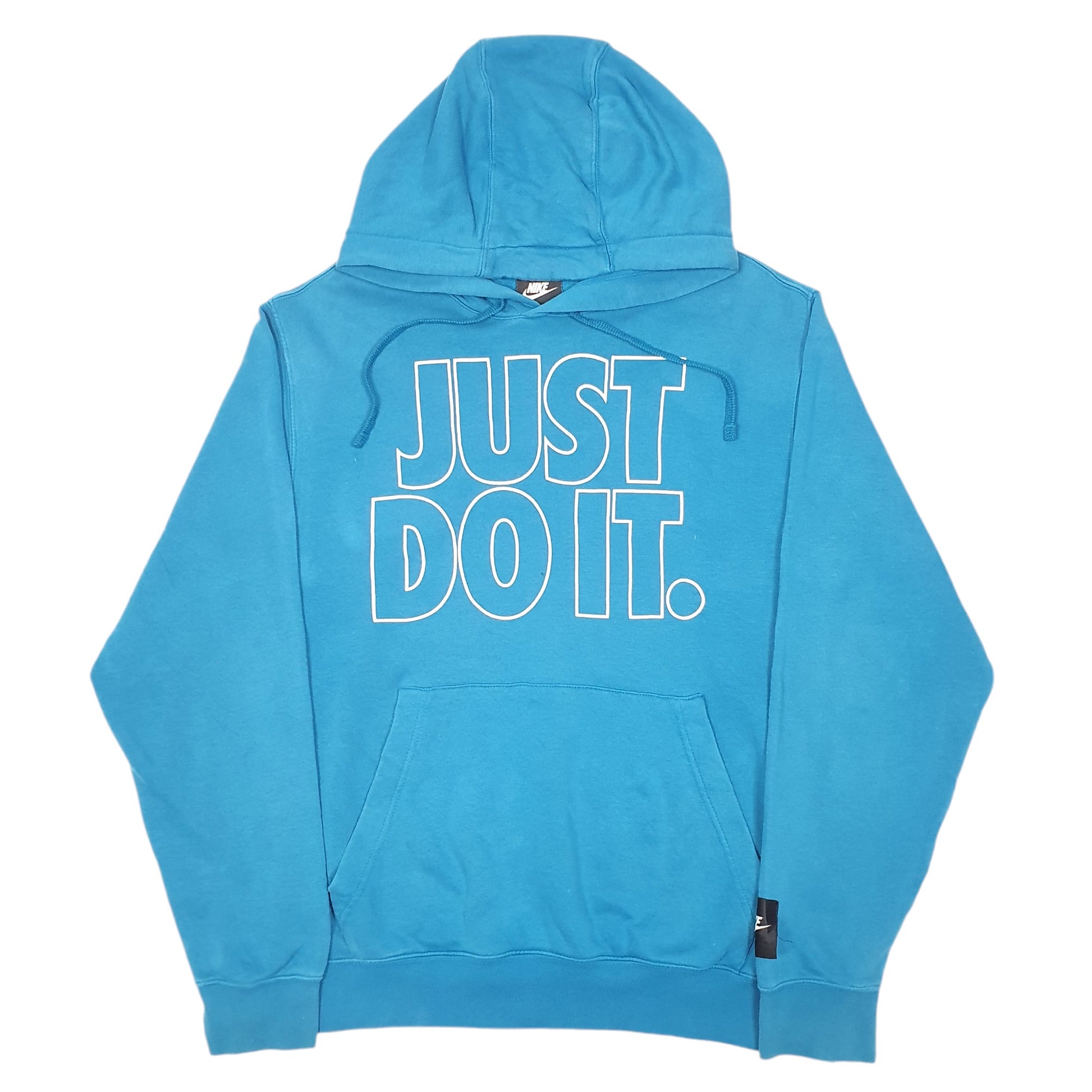 Mens Blue Nike Just Do It Spellout Hoodie Jumper