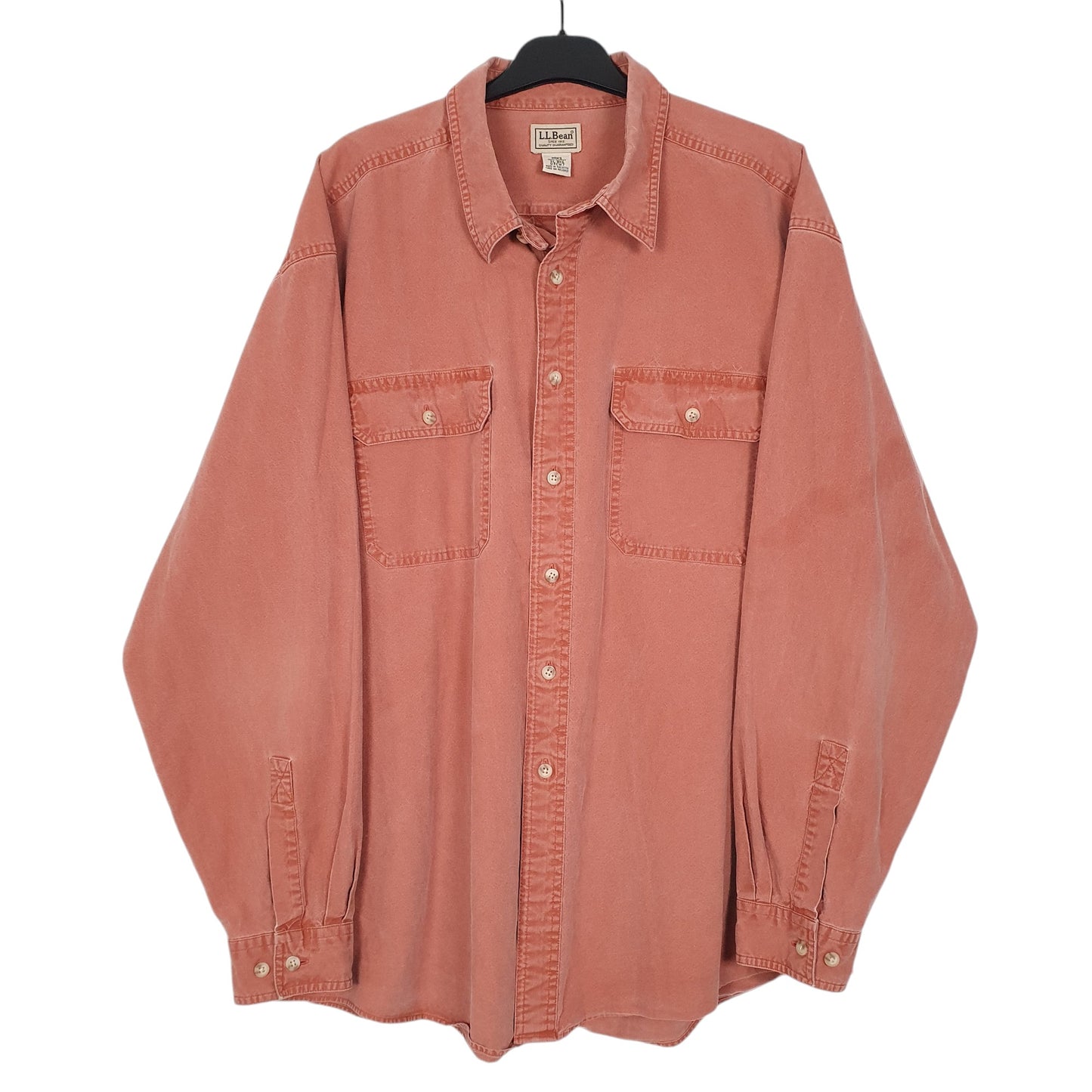 Mens Red L.L.Bean Overshirt Long Sleeve Shirt