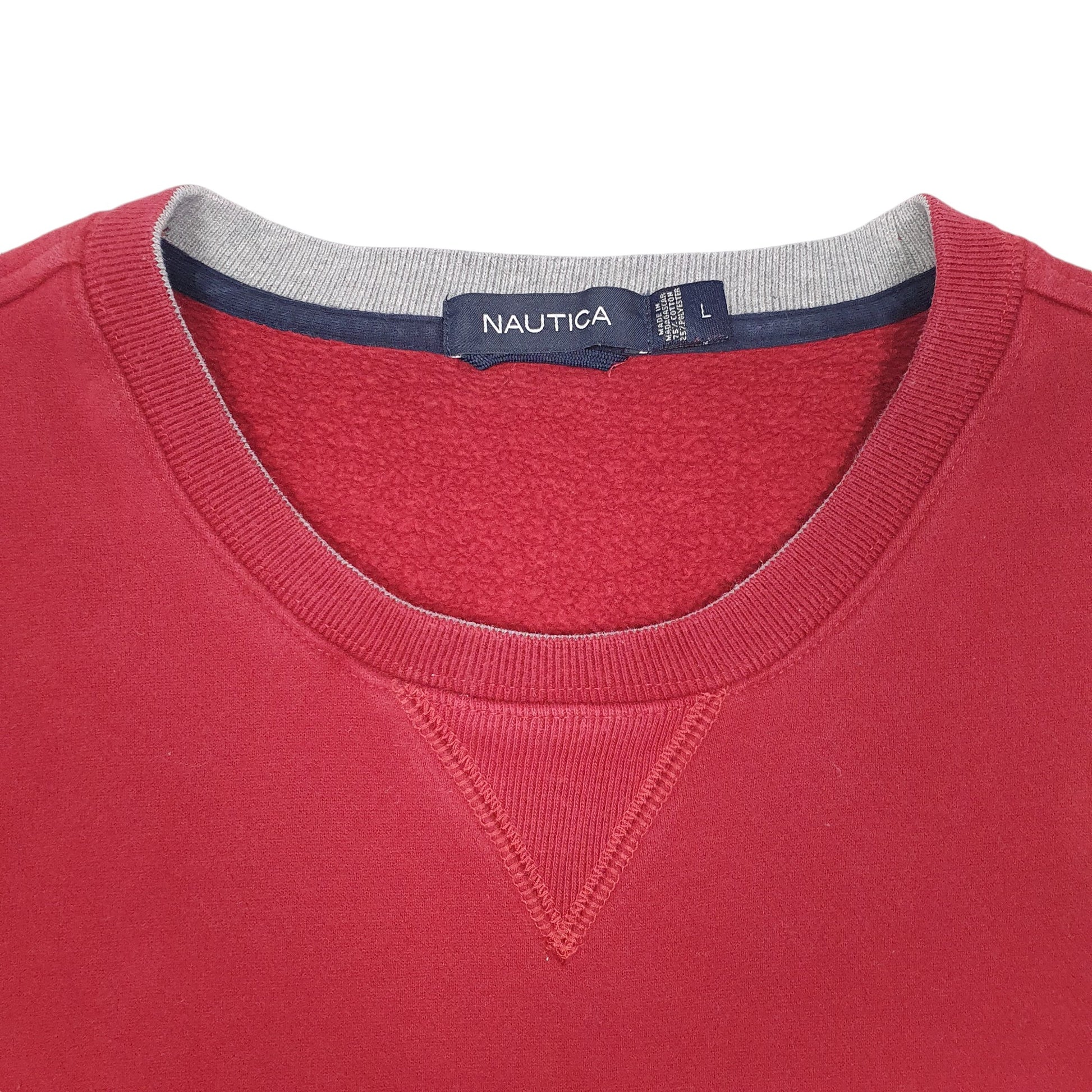 Mens Red Nautica  Crewneck Jumper