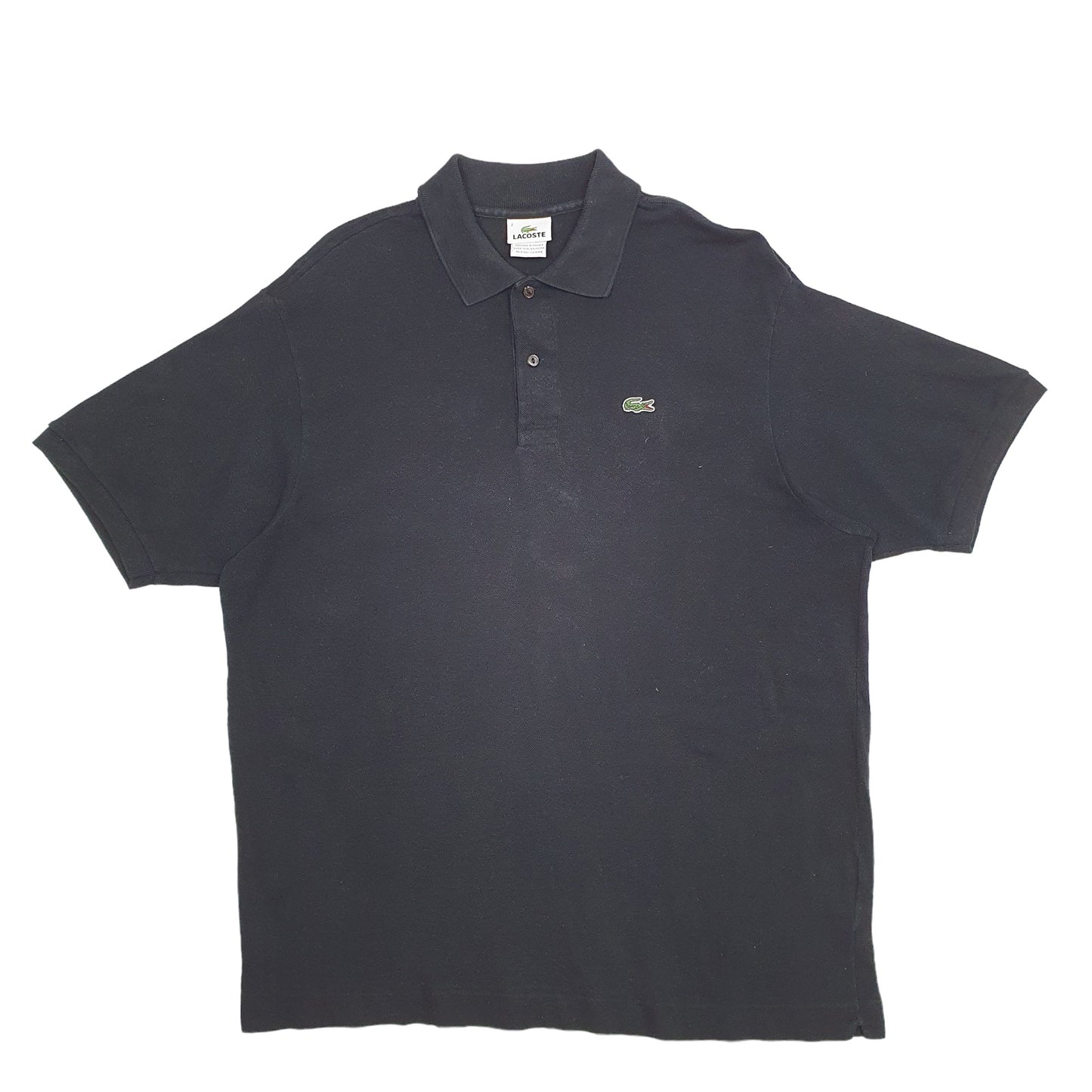 Mens Black Lacoste  Short Sleeve Polo Shirt