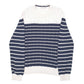 Mens White Nautica Knit Nautical Stripe Crewneck Jumper