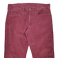 Mens Burgundy Levis  Corduroy Trousers