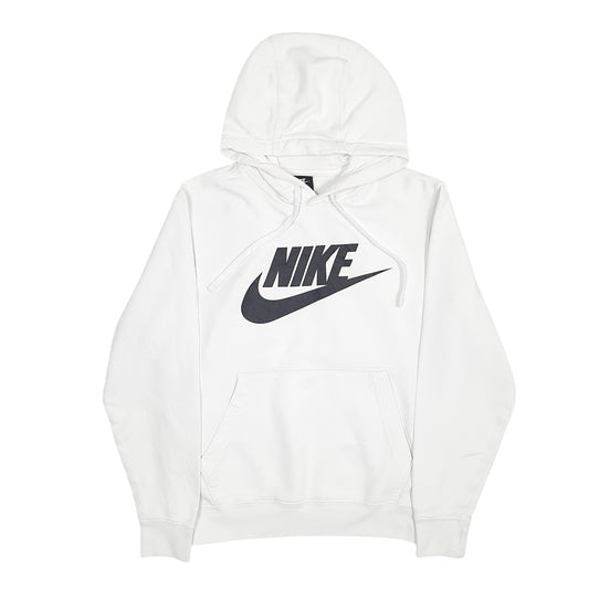 Womens White Nike Spellout Hoodie Jumper