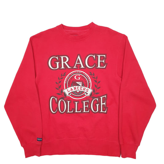 Mens Red Jansport USA College Crewneck Jumper