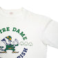 Mens Cream Dodger Sportswear Vintage Notre Dame Fighting Irish 70s 80s Made In USA Football Crewneck Jumper