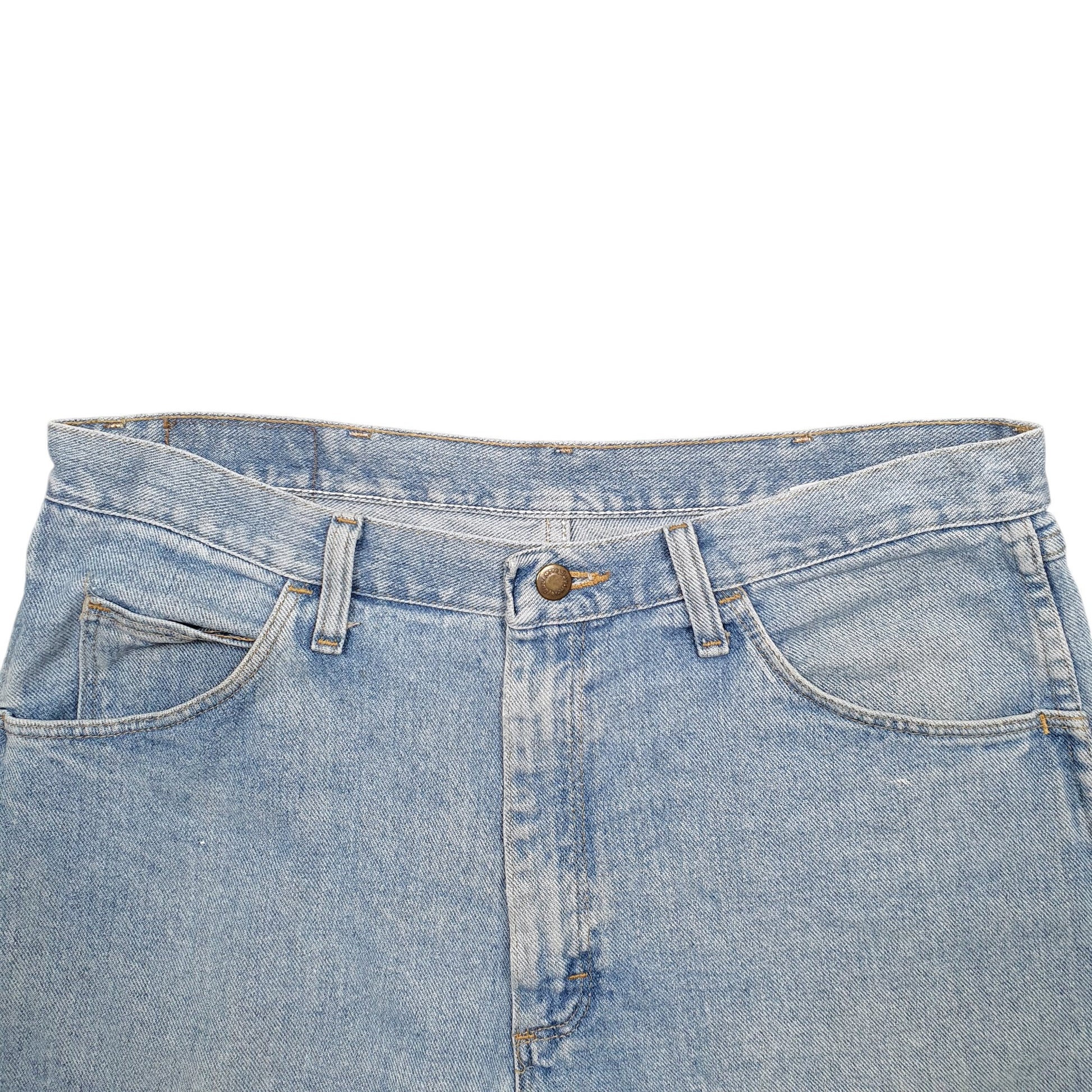 Mens Blue Wrangler Denim Jeans Jorts Denim Shorts