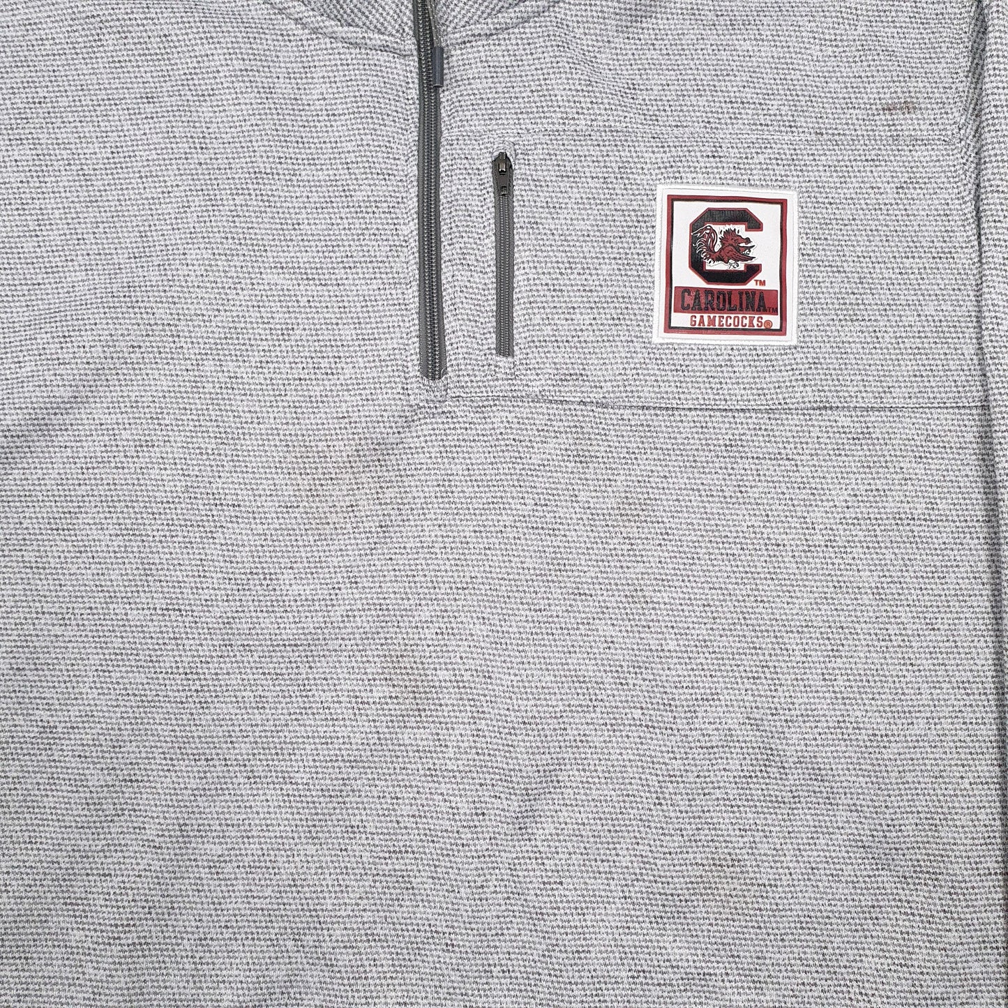Mens Grey Champion Carolina Gamecocks Quarter Zip Jumper