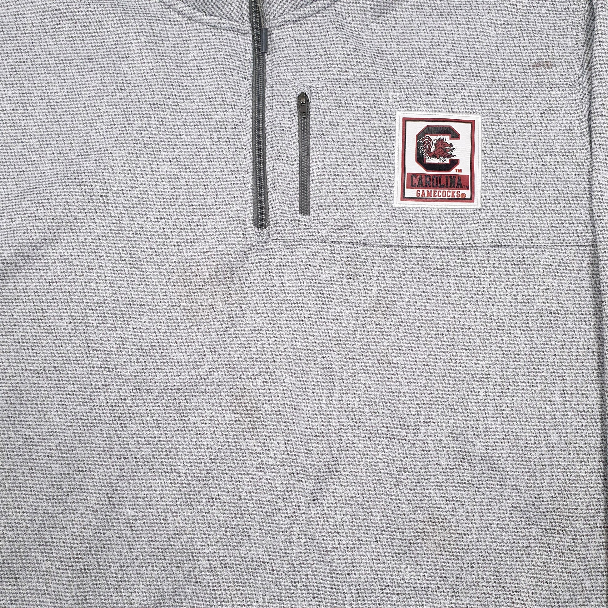 Mens Grey Champion Carolina Gamecocks Quarter Zip Jumper