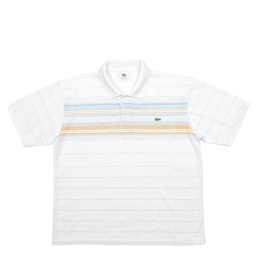 Mens White Lacoste  Short Sleeve Polo Shirt