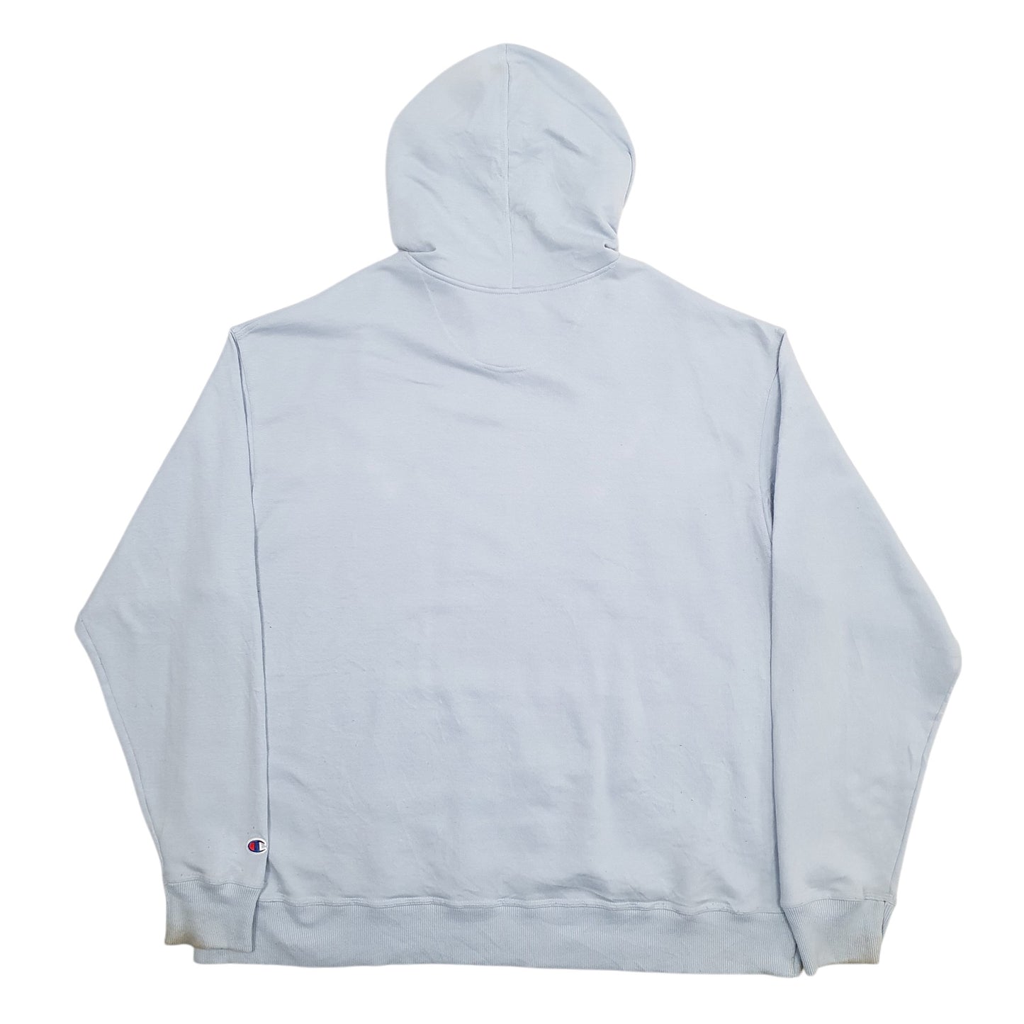 Mens Blue Champion Spellout Hoodie Jumper