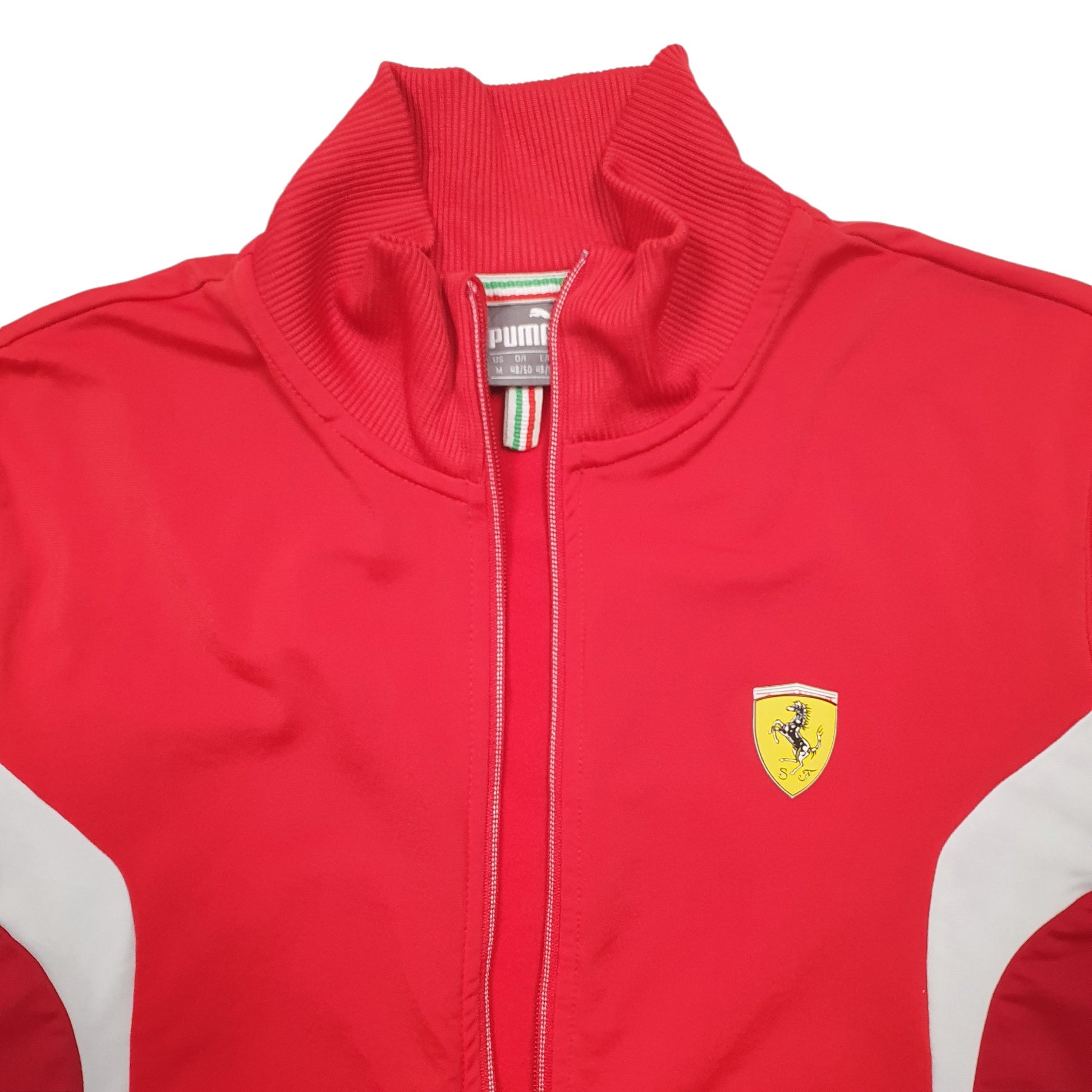 Mens Red Puma Ferrari Full Zip Jumper