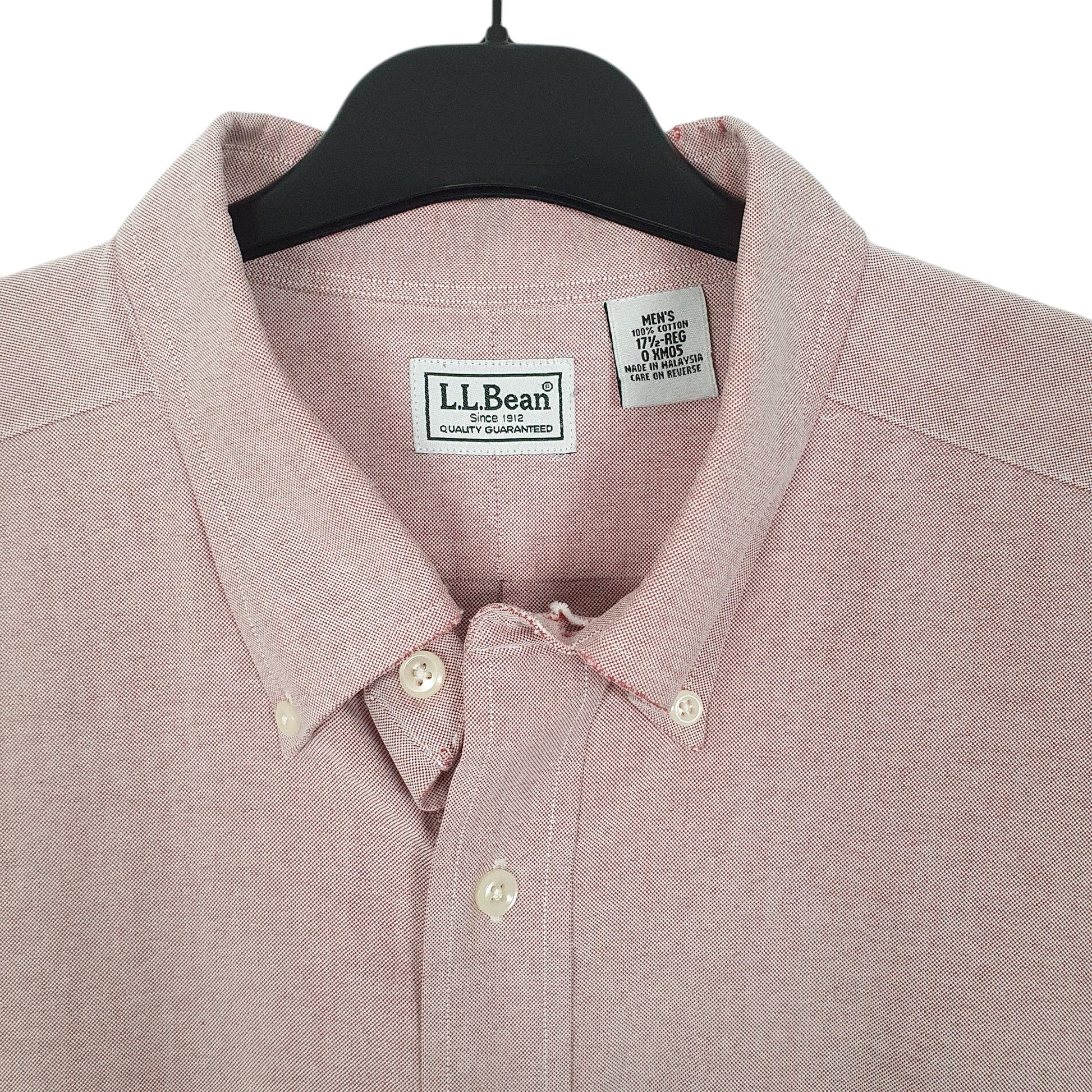 Mens Pink L.L.Bean  Short Sleeve Shirt