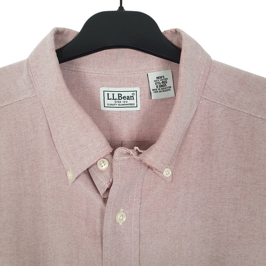 Mens Pink L.L.Bean  Short Sleeve Shirt